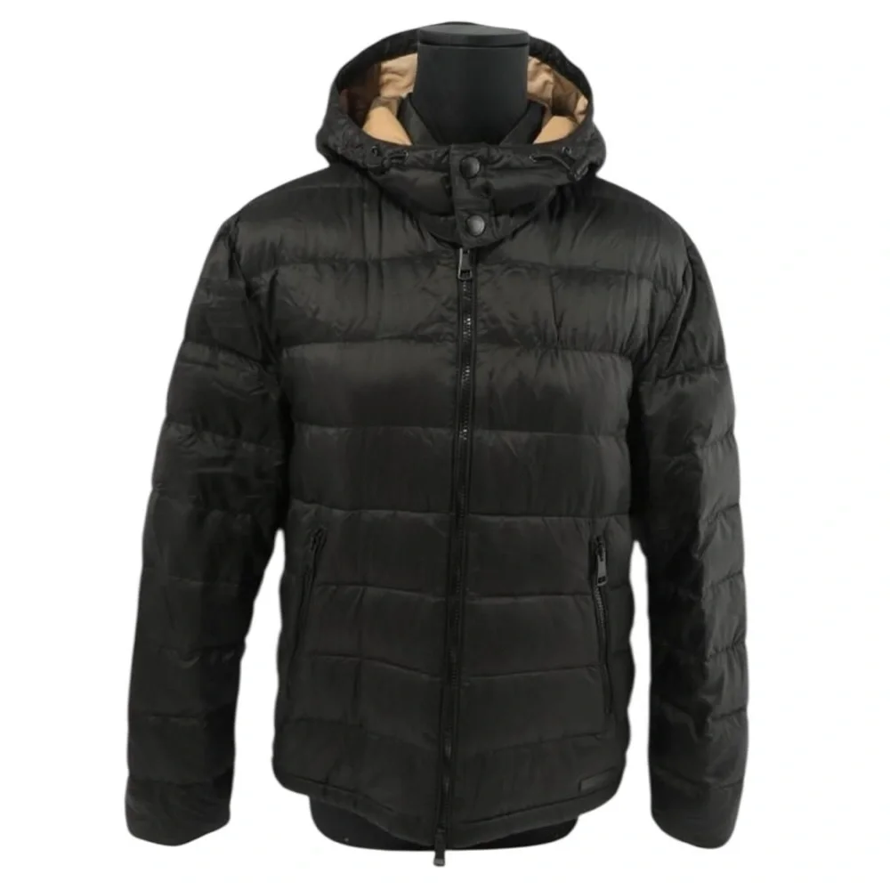 Burberry Men's Black Puffer Jacket size M